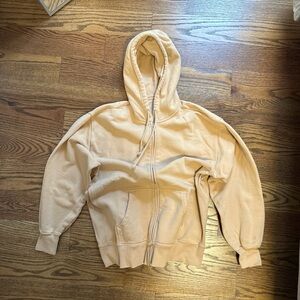 Tan Zip-Up Hoodie